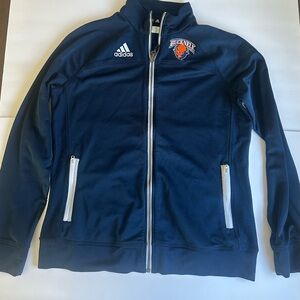 Adidas climalite Navy Full-Zip Jacket with zip pockets and Bucknell Bison Logo